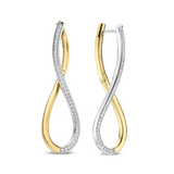 Organic Open Zirconia Earrings 45mm