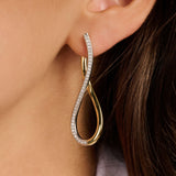 Organic Open Zirconia Earrings 45mm