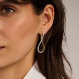 Organic Open Zirconia Earrings 45mm