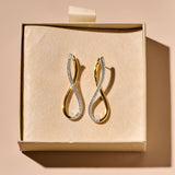 Organic Open Zirconia Earrings 45mm