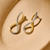 Organic Open Zirconia Earrings 35mm