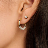 Modern Pavé Hoops