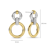 Open Modern Pavé Circle Earrings