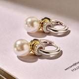 Pearl Charm Hoops