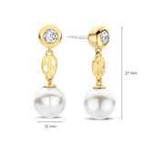 Icon Zirconia Pearl Earrings