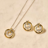 Contrast Crossover Circle Earrings