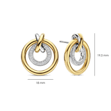 Contrast Crossover Circle Earrings