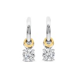 Zirconia Charm Hoops