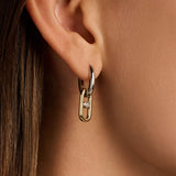 Open Link Hoops with Round Zirconia