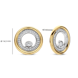 Zirconia Double Circle Earrings