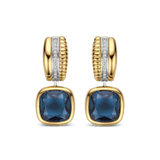 Blue Cushion Structure Hoops