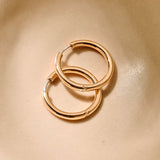 Classic Rosé Oversized Hoops 25mm