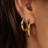 Classic Gold Vermeil Oversized Hoops 25mm