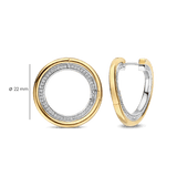 Round Gold Vermeil Cubic Zirconia Hoops