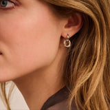 Zirconia Crossover Circle Hoops