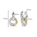 Zirconia Crossover Circle Hoops