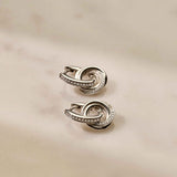Zirconia Crossover Circle Hoops