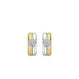 Double Ring Hoops with stone