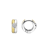 Double Ring Hoops with stone