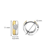 Double Ring Hoops with stone