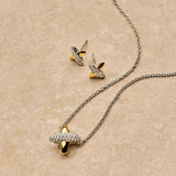 Zirconia Cross Earrings