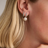 Zirconia Pearl Hoops