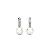 Zirconia Pearl Hoops