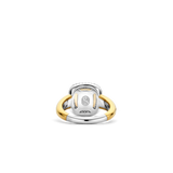 Zirconia Cushion Ring with pearl