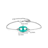 Coffee Bean Turqoise Bracelet