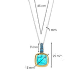 Turqoise Cushion Necklace with pendant