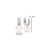 Zirconia Pearl Hoops