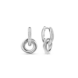 Zirconia Crossover Circle Hoops