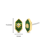 Emerald Sun Earrings