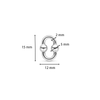 TI SENTO Ear Party Charm 9259SI_H